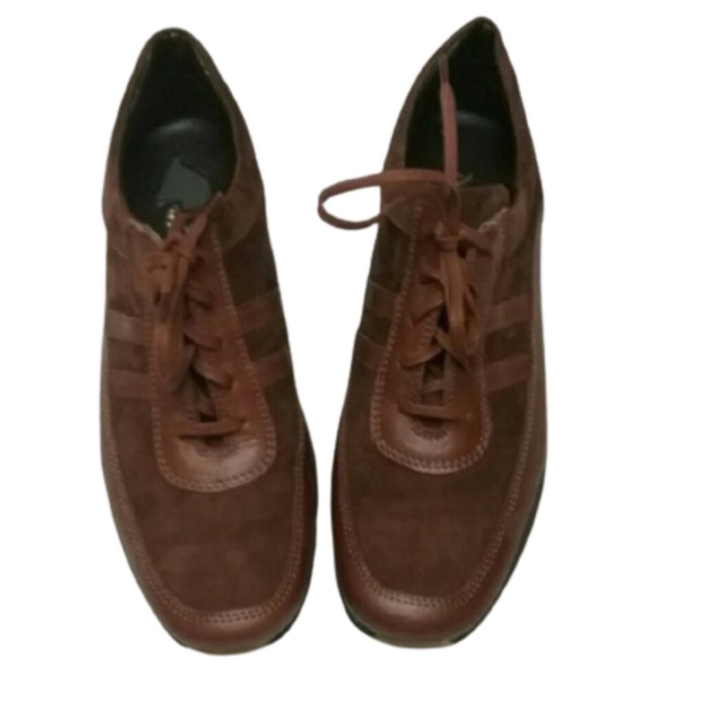 {Amalfi} Brown Suede Leather Tennis Shoes